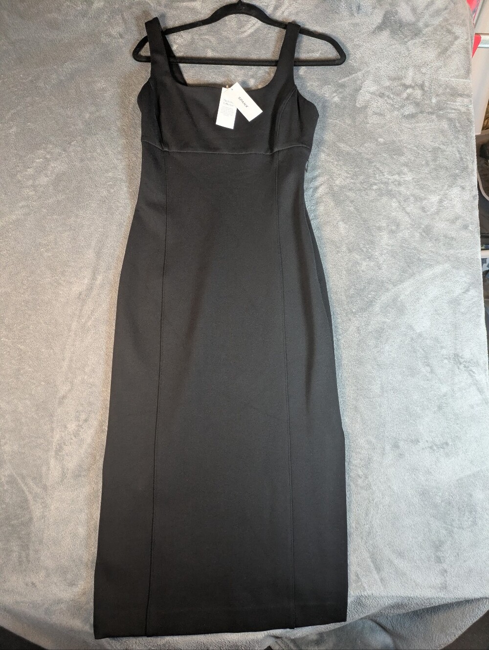 NWT Spanx Ponte Shaping Midi Tank Dress - Classic Black (Size S) - Picture 1 of 10